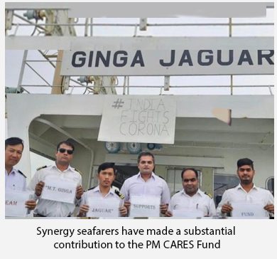 Synergy seafarers contributes to the PM Cares Fund